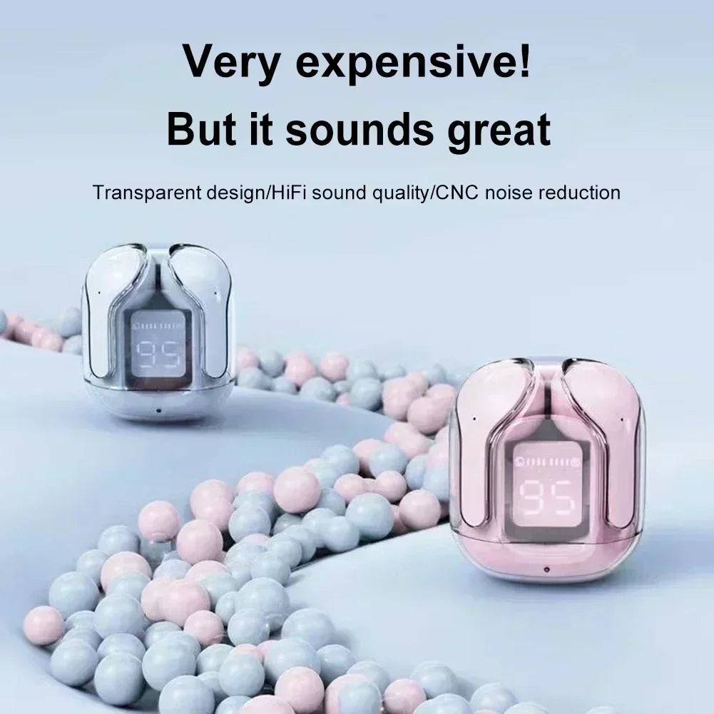 T2 Wireless Mini Earbuds LED Power Digital Display TWS Wireless Headset Stereo Bluetooth Headphones 5.3